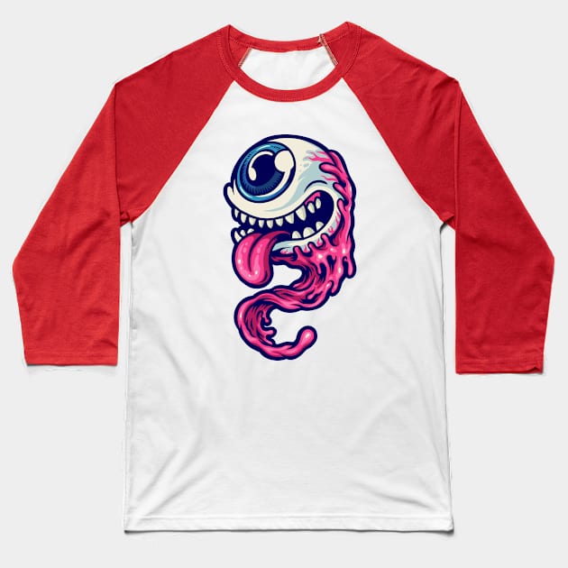 halloween character one eye monster Baseball T-Shirt by affane